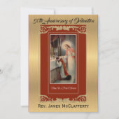 Invitation Ordination catholique Anniversaire d'or (Devant)