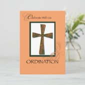 Invitation Ordination Croix métallique (Debout devant)
