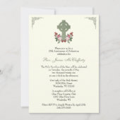 Invitation Ordination du prêtre Anniversaire Croix celtique R (Devant)