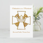 Invitation Ordination et fête Date personnalisée (Debout devant)