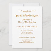 Invitation Ordination et fête Date personnalisée (Dos)