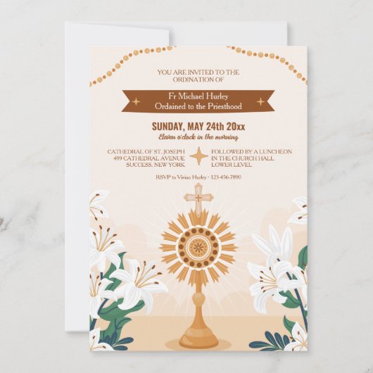 Invitation Ordinations sacerdotales (Devant)