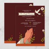 Invitation Ordinations sacerdotales à mains jointes  (Devant / Derrière)