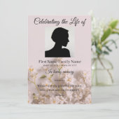 Invitation Ordre de service de fleur sauvage (Debout devant)