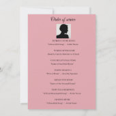 Invitation Ordre de service de fleur sauvage (Dos)