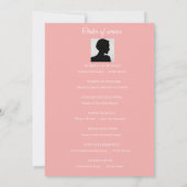 Invitation Ordre de service de la rose rouge douce (Dos)