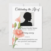 Invitation Ordre de service des fleurs (Devant)
