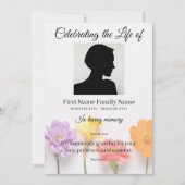 Invitation Ordre de service floral (Devant)