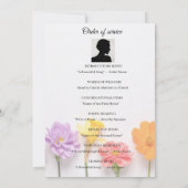 Invitation Ordre de service floral (Dos)