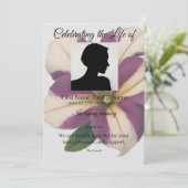 Invitation Ordre de service pétunia violet (Debout devant)