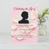 Invitation Ordre de service rose patels rose (Debout devant)