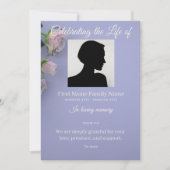Invitation Ordre de service rose pourpre (Devant)