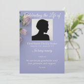Invitation Ordre de service rose pourpre (Debout devant)