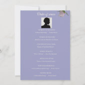 Invitation Ordre de service rose pourpre (Dos)