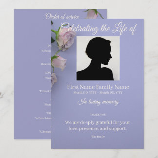 Invitation Ordre de service rose pourpre