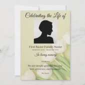 Invitation Ordre de service tulipe blanche (Devant)