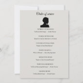 Invitation Ordre de service tulipe blanche (Dos)