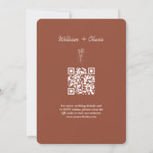 Invitation Ordre des événements de mariage rustique Boho Brûl (Dos)