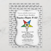 Invitation Ordre d'OES de l'invitation orientale d'étoile (Devant / Derrière)