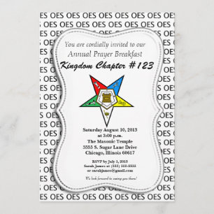 Invitation Ordre d'OES de l'invitation orientale d'étoile