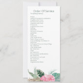 Invitation Ordre du service de mariage Flamant rose tropical (Devant)