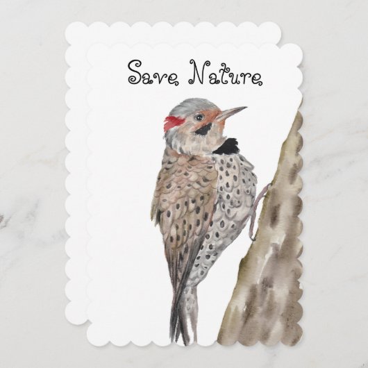 Invitation Oreiller à l'aquarelle du pic (Devant / Derrière)