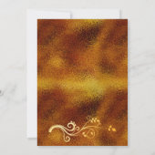 Invitation Orfèvres or blanc floraux élégant (Dos)