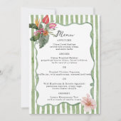 Invitation Organic Modern Tropical Menu Card (Devant)