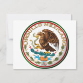 Invitation Orgullo Mexicano (aigle du drapeau mexicain) (Devant)