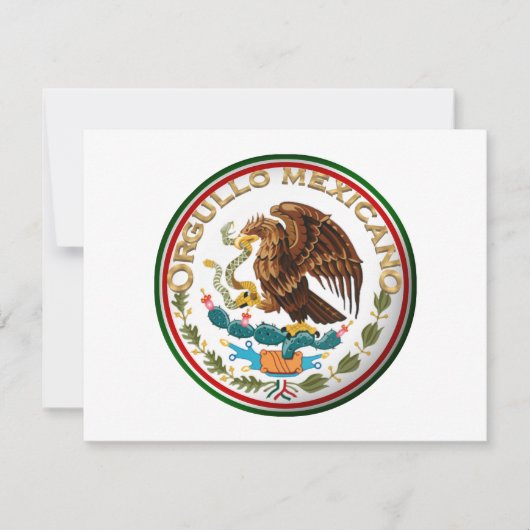 Invitation Orgullo Mexicano (aigle du drapeau mexicain) (Devant)