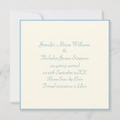 Invitation orientale pour annoncer la date de mari (Dos)
