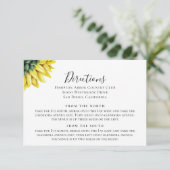 Invitation Orientation du tournesol rustique Insérer une cart (Debout devant)