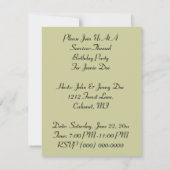 INVITATION ORIENTÉ de FÊTE D'ANNIVERSAIRE de (Dos)