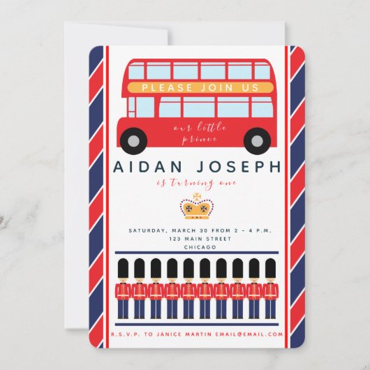 Invitation orientée britannique (Devant)