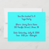 Invitation orientée colorée de partie antique (Dos)