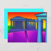 Invitation orientée colorée de partie antique (Devant / Derrière)