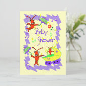 Invitation orientée de baby shower de Cajun (Debout devant)