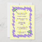 Invitation orientée de baby shower de Cajun (Dos)