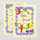 Invitation orientée de baby shower de Cajun (Devant / Derrière)