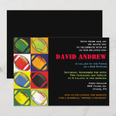 Invitation orientée de bat mitzvah de barre du (Devant / Derrière)