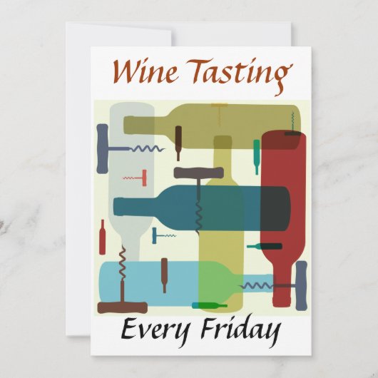 Invitation orientée de bouteille de vin (Devant)