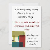 Invitation orientée de bouteille de vin (Dos)