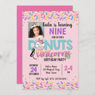 Invitation orientée de fête d'anniversaire de