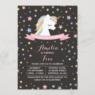 Invitation orientée de fête d'anniversaire de