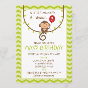 Invitation orientée de fête d'anniversaire de