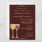 Invitation orientée de Fête de la mariée de vin (Dos)