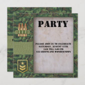 Invitation orientée de partie de camouflage de (Devant / Derrière)