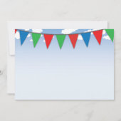 Invitation orientée de partie de transport coloré (Dos)