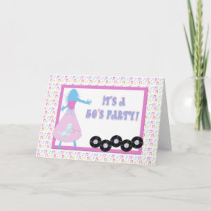 invitation orientée de partie des années 50