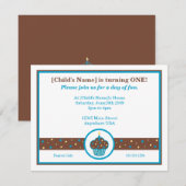 Invitation orientée de petit gâteau brun chocolat (Devant / Derrière)